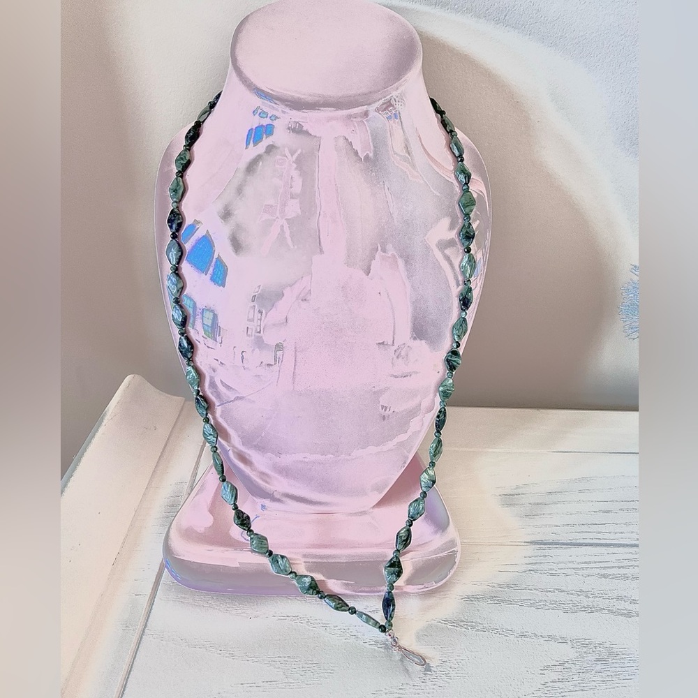 Jay King Pearl and Black Agate Necklace with Russian Seraphini Pendant